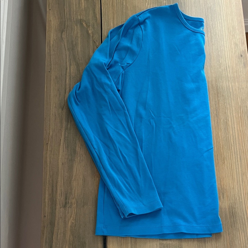 L.L. Bean Vibrant Blue Long Sleeve Supima Cotton Shirt, Women’s Size Large